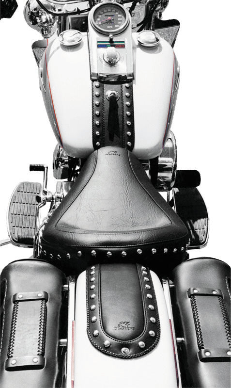 Mustang 04-21 Harley Sportster 4.5 Wide Touring Solo Seat w/Driver Backrest - Black