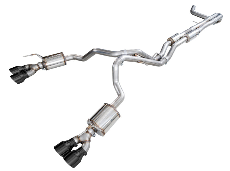 AWE Tuning 2021+ Cadillac Escalade 6.2L 0FG Dual Exit Exhaust System w/ 5in Diamond Blk Tips