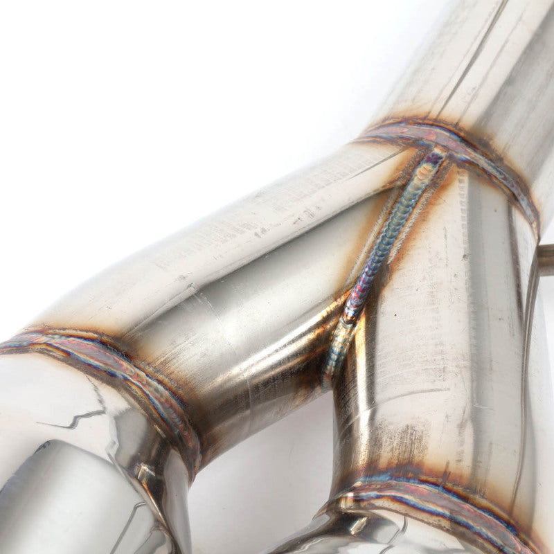 BLOX Racing 2022+ WRX Muffler Delete / Axle Back Single Wall 4in - Polished Tips