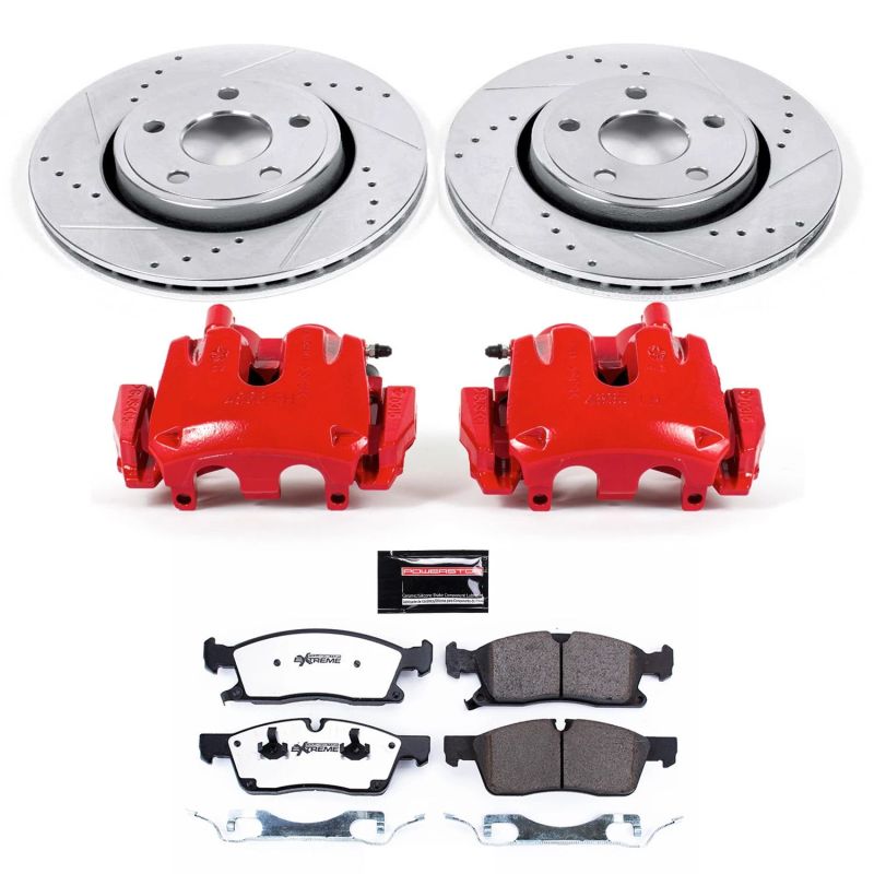 Power Stop 11-16 Jeep Gr&amp; Cherokee Front Z36 Truck &amp; Tow Kit w/Cals