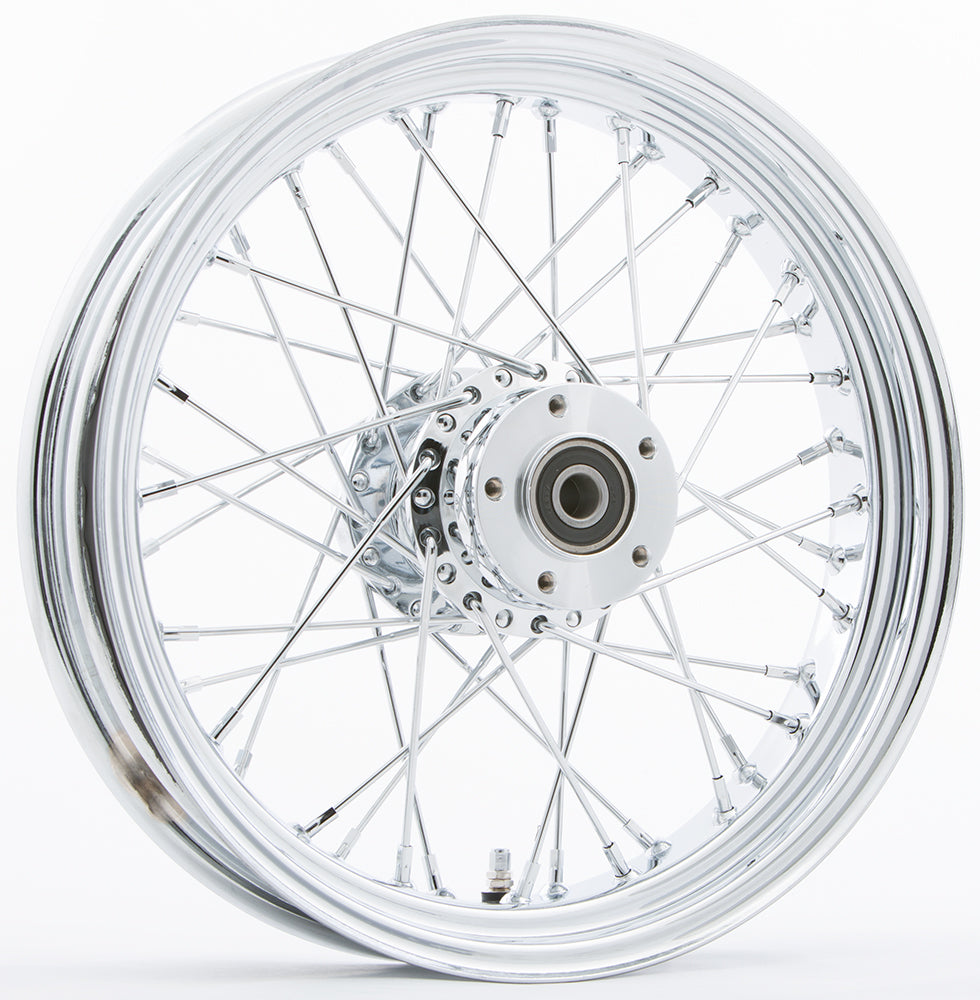 Rr 40 Spk Chrome 18x3.5 Bt/Xl Hub 1&quot; Axl 00 Ltr