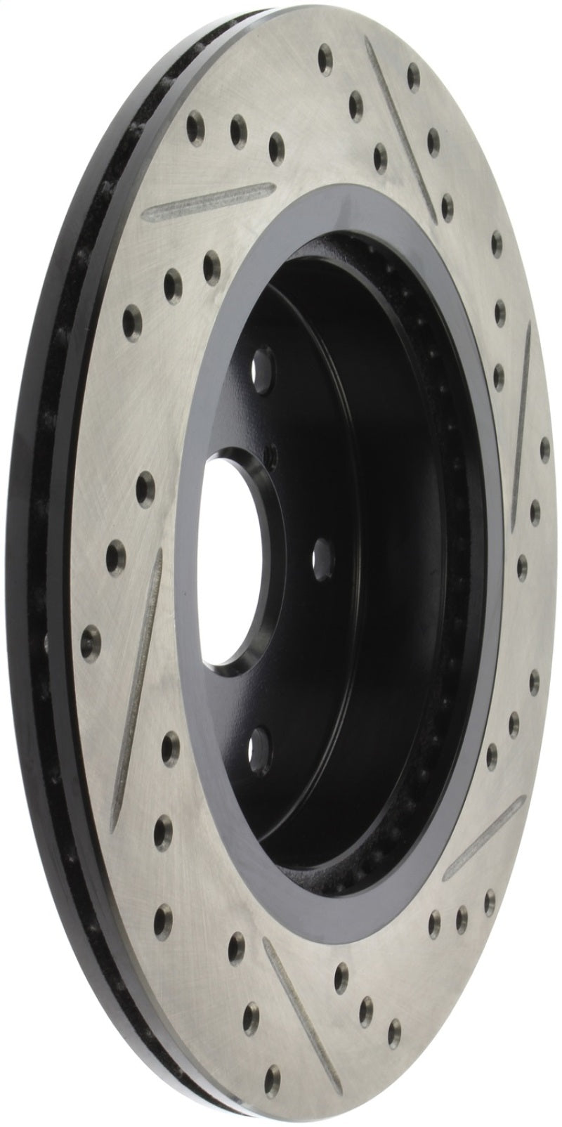 StopTech 16-17 Subaru WRX (w/Eyesight Technology) Sport Slotted &amp; Drilled Rear Right Rotor
