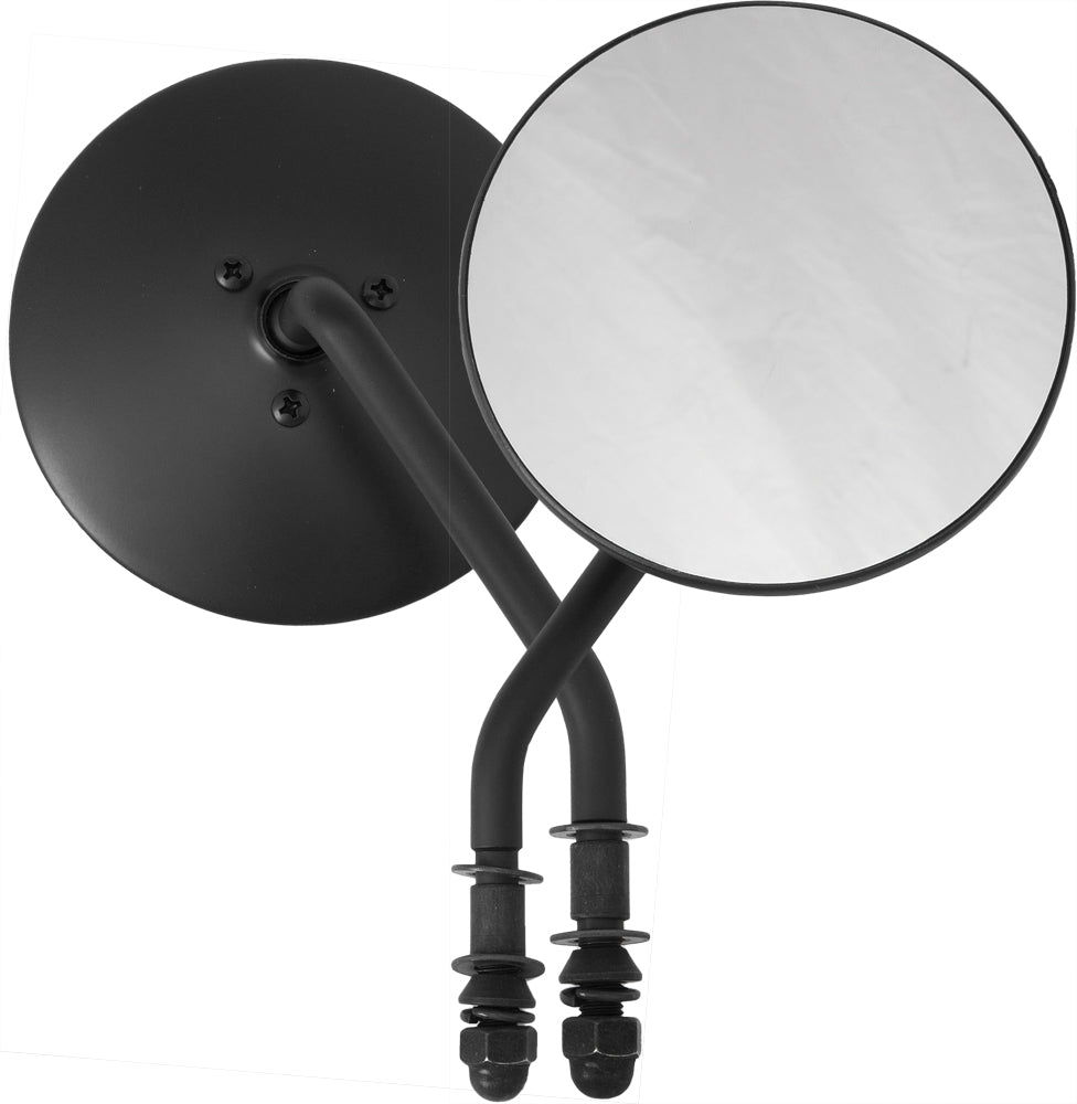 4&quot; Round Mirror Black Right Side