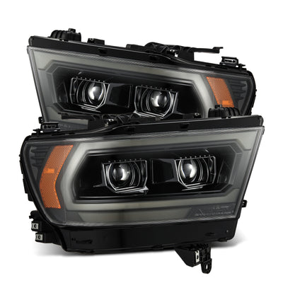 AlphaRex 19-22 Dodge Ram 1500 PRO-Series Projector Headlights Alpha Black w/Seq Signal/DRL