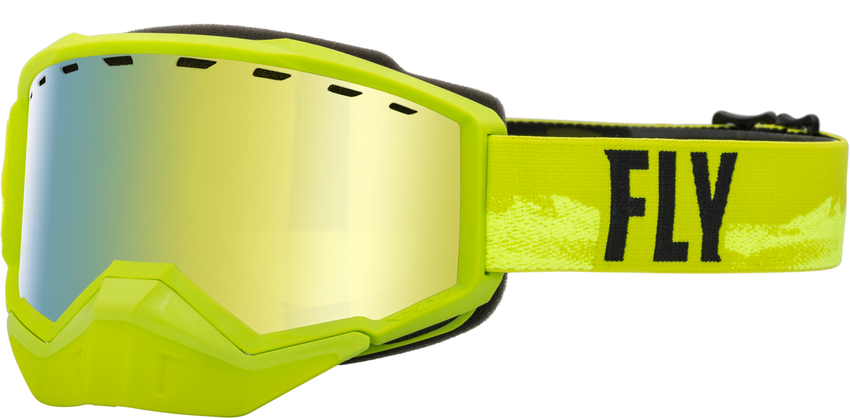 Focus Snow Goggle Green/Black W/ Gold Mirror/Yellow Lens