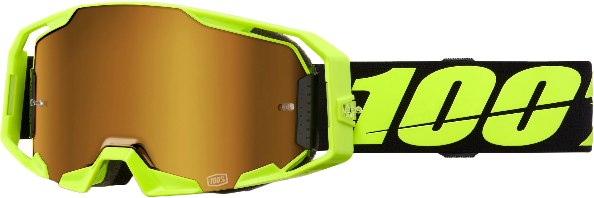 Armatic Goggle Neon Ylw Mirror True Gold