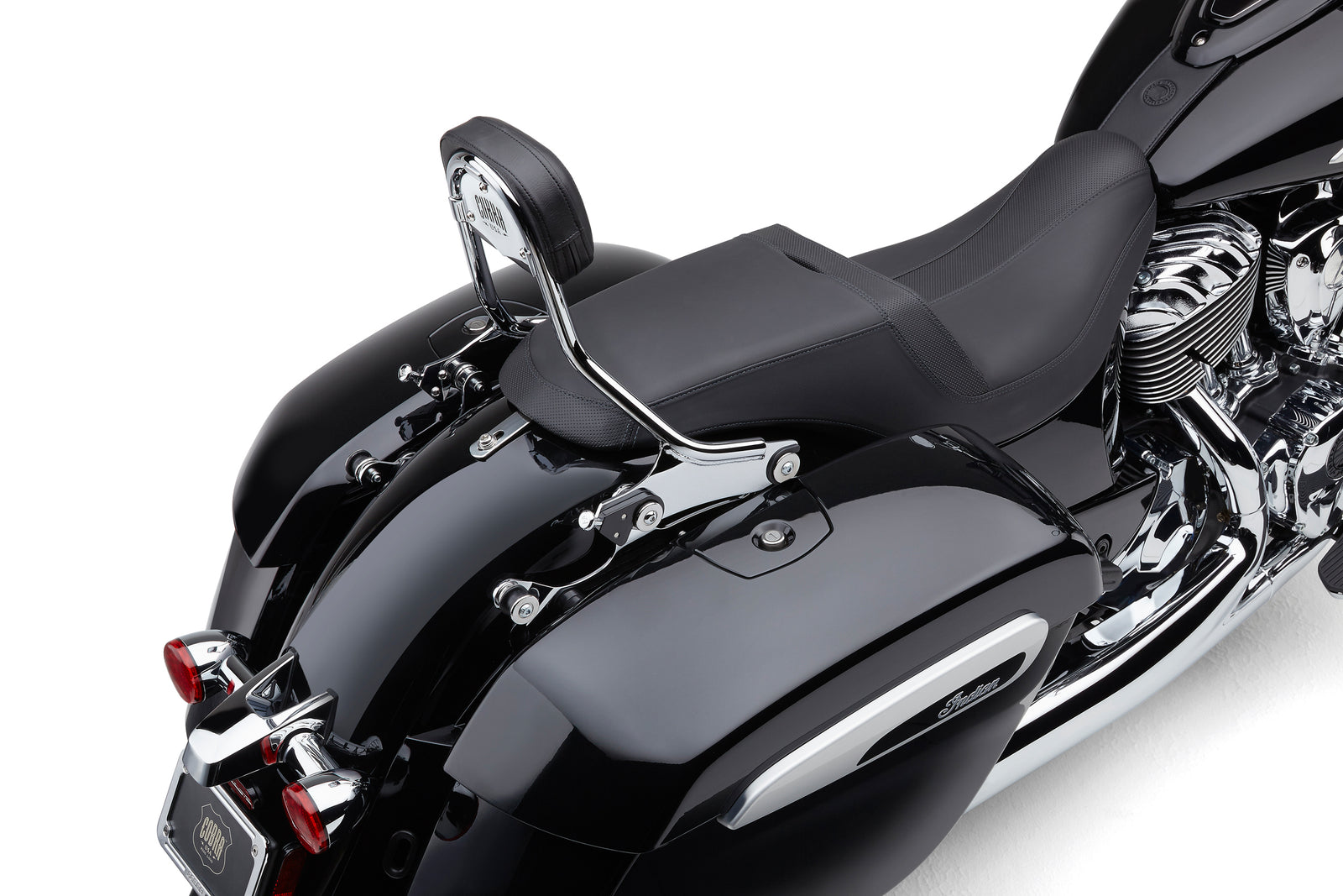 Detach Backrest Short Chrome Chieftain 14 21