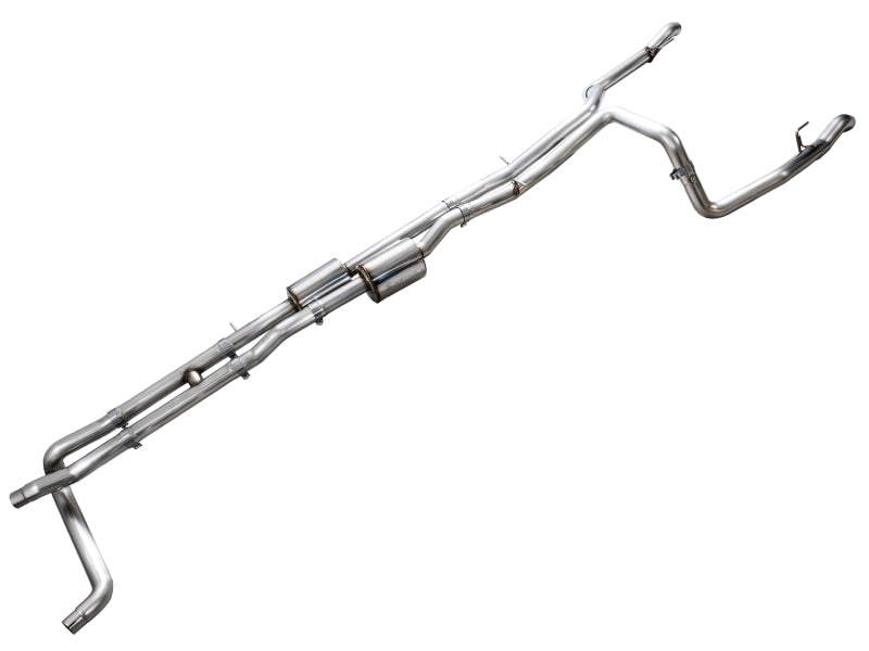 AWE 4th Gen GM 1500 6.2L Catback Split Rear Exit (w/ Bumper Cutouts) - OE Tips