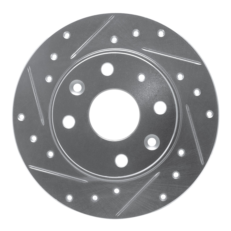 R1 90-93 Mazda Miata Rear Left Drilled &amp; Slotted Silver Brake Rotor