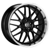 Enkei Lusso 18x8 45mm Offset 5x112 Bolt Pattern 72.6 Bore Black w/ Machined Lip Wheel