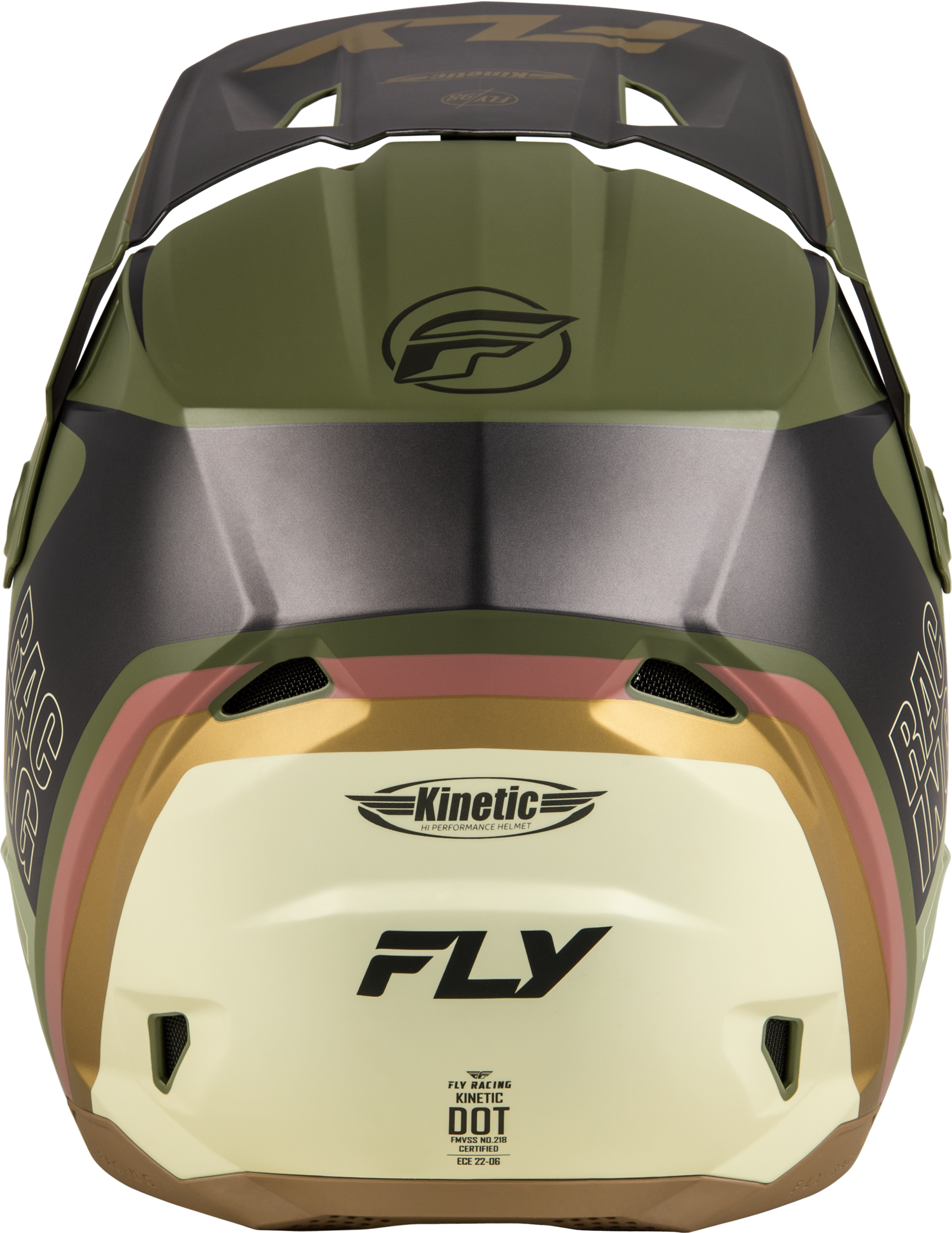 Kinetic Rally Helmet Matt Moss Gry/Khaki/Off Wht Xl