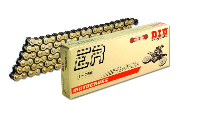 D.I.D NON-SEALED CHAIN 420NZ3 GOLD & BLACK 100RB