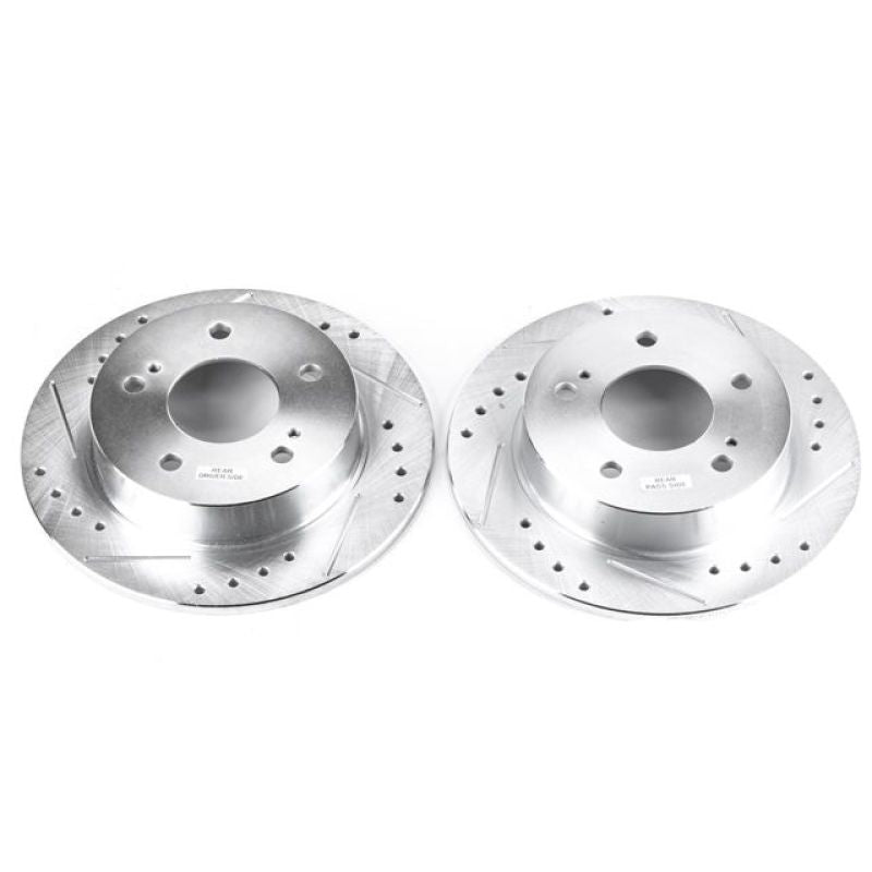Power Stop 94-98 Nissan 240SX Rear Evolution Drilled &amp; Slotted Rotors - Pair