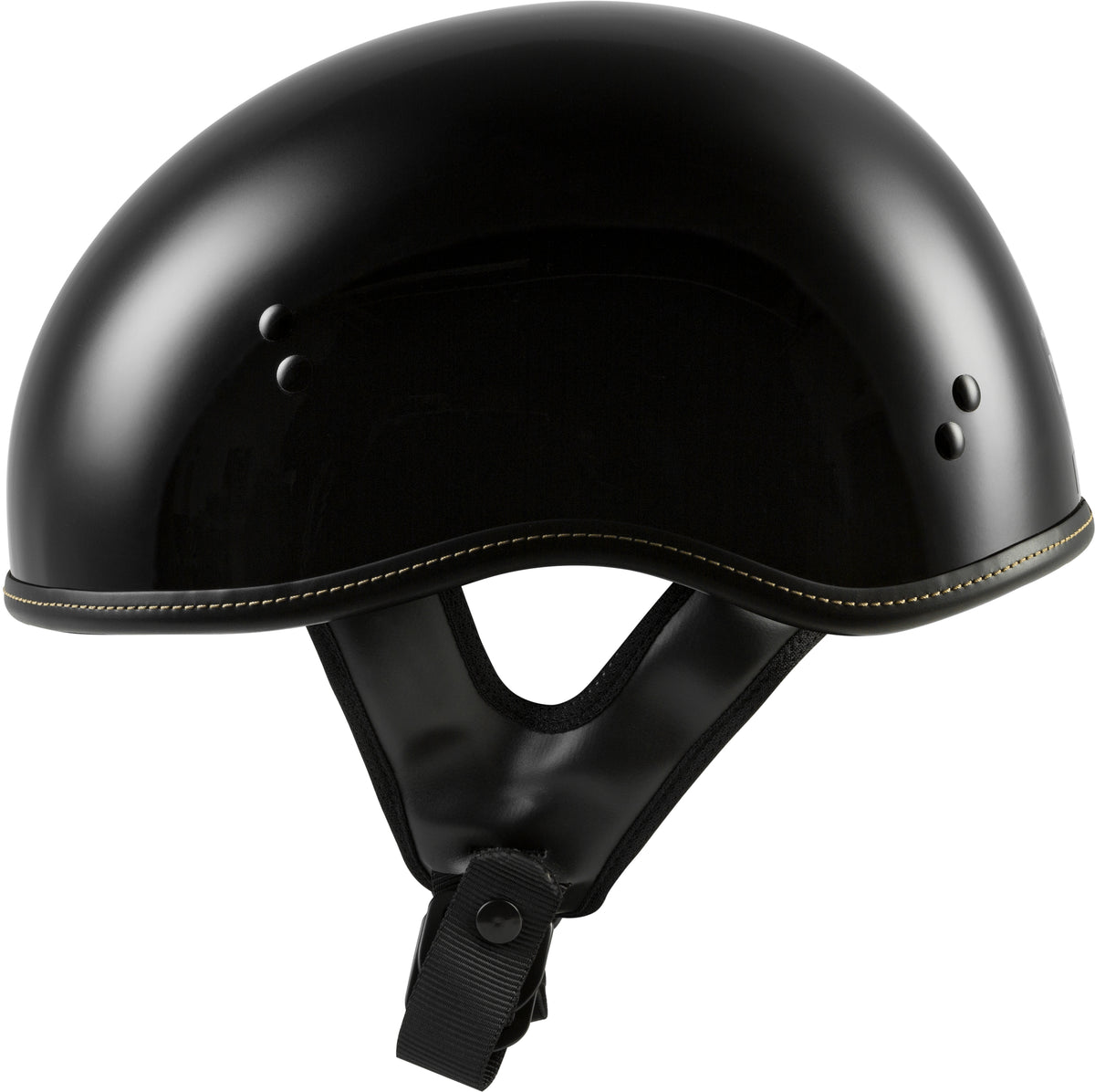 .357 Solid Half Helmet Gloss Black Xs