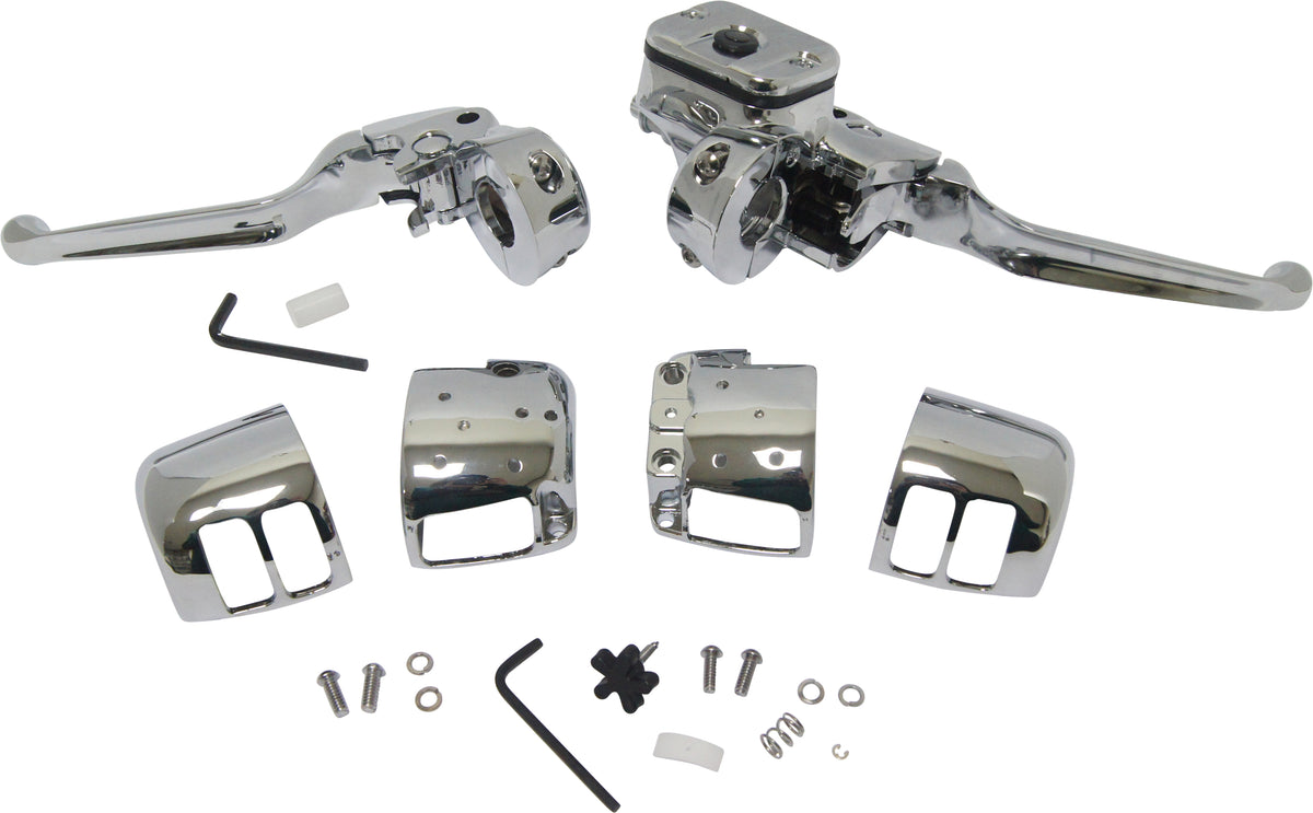 Comp H/Bar Cntrls 11/16 M/Cyl W/O Switches Chrome 96 06