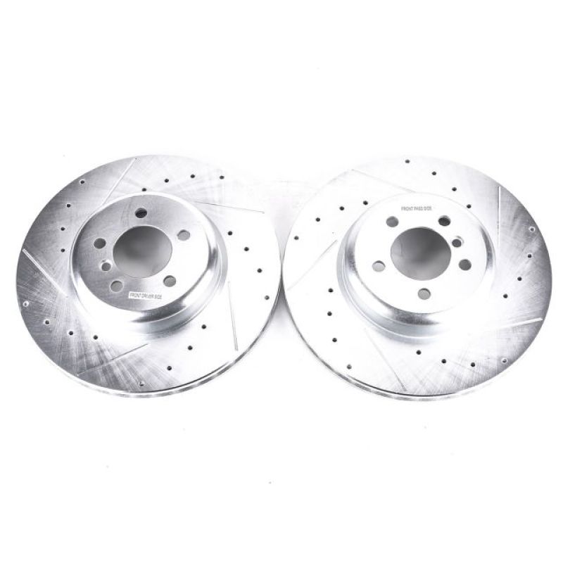 Power Stop 13-15 BMW 335i Front Evolution Drilled &amp; Slotted Rotors - Pair