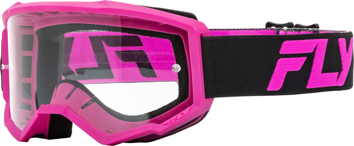 Youth Focus Goggle Black/Pink W/ Clear Lens