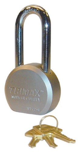 TRIMAX SOLID STEEL PADLOCL 1-1/4"X 10MM SHACKLE
