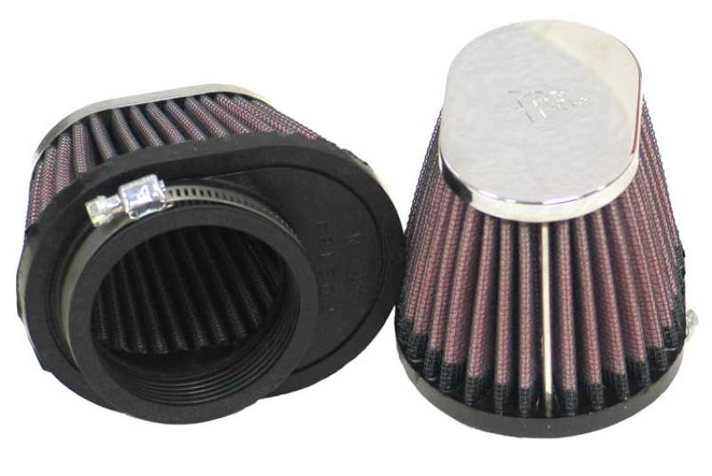 K&amp;N Universal Chrome Filter 2 1/8in FLG / 4in x 3in Bottom / 2in Top / 2 3/4in Height (2 Per Box)