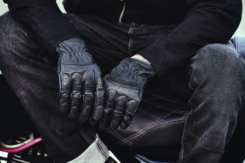 Speed and Strength Rust and Redemption Leather Gloves Black - Small