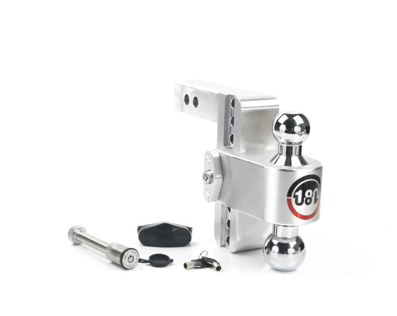 Weigh Safe 180 Hitch 6in Drop Hitch &amp; 2in Shank (10K/12.5K GTWR) w/WS05 - Aluminum