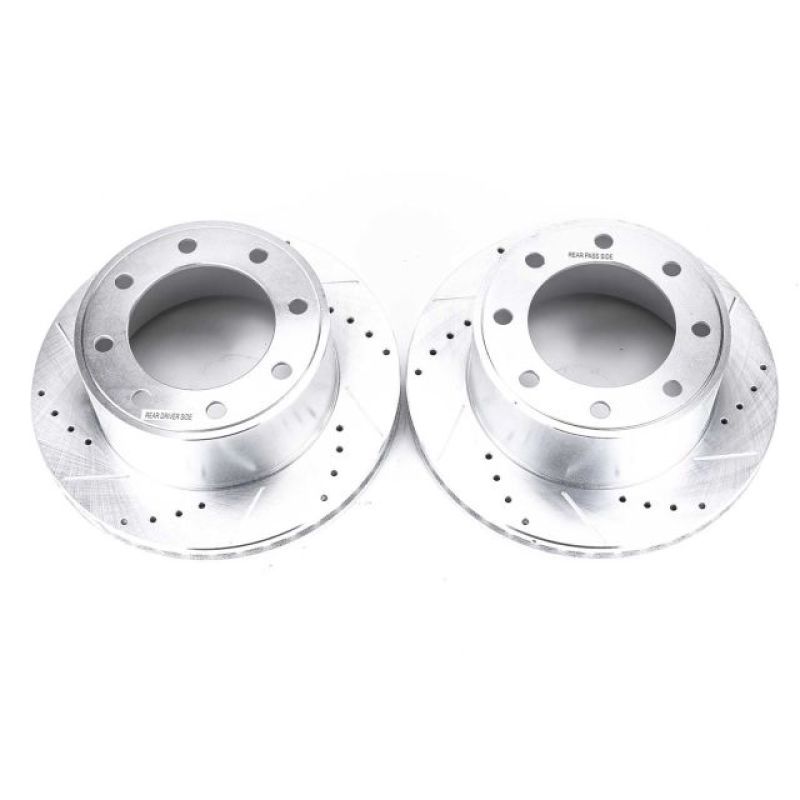 Power Stop 05-2012 Ford F-350 Super Duty Rear Drilled &amp; Slotted Rotor - Pair