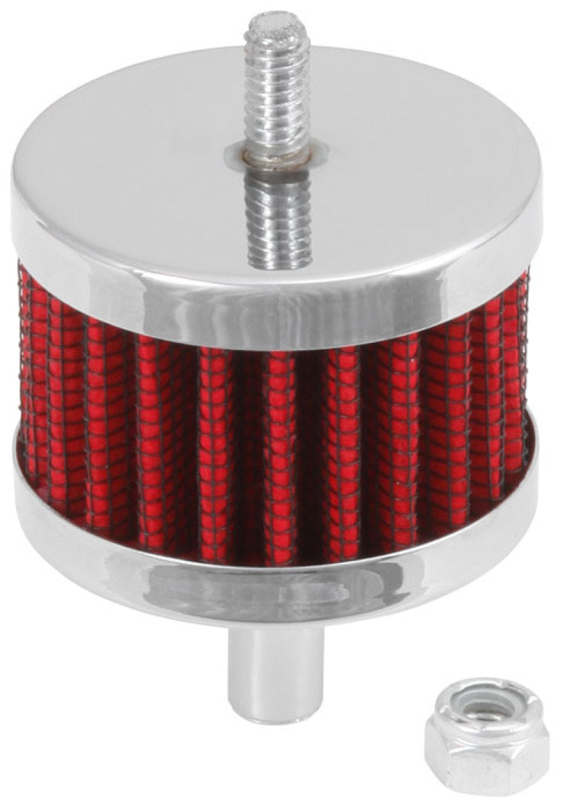 K&amp;N Steel Base Crankcase Vent Filter 3/8in OD Tube  2in OD 1-1/2in Height