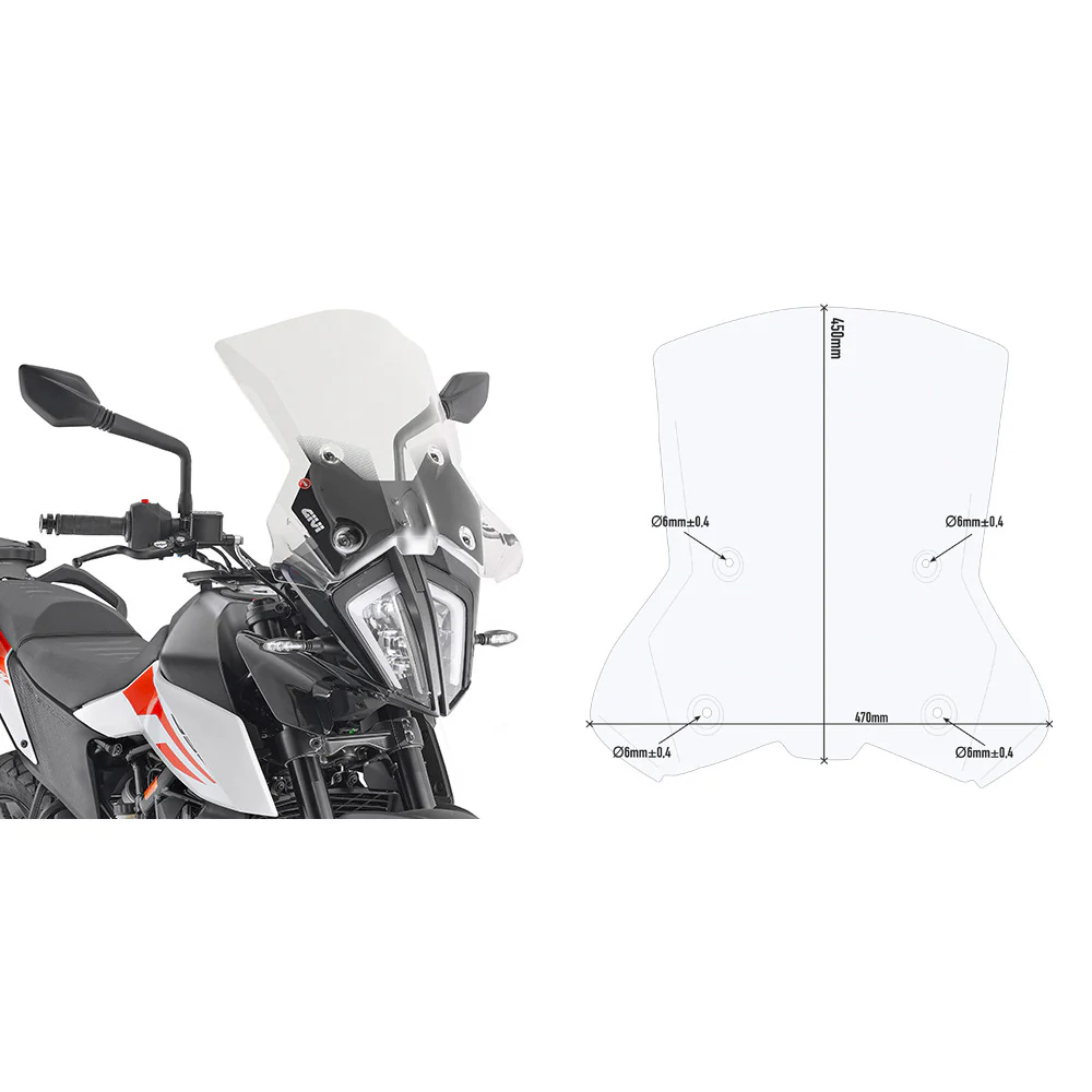 Windscreen Specific Clear Ktm