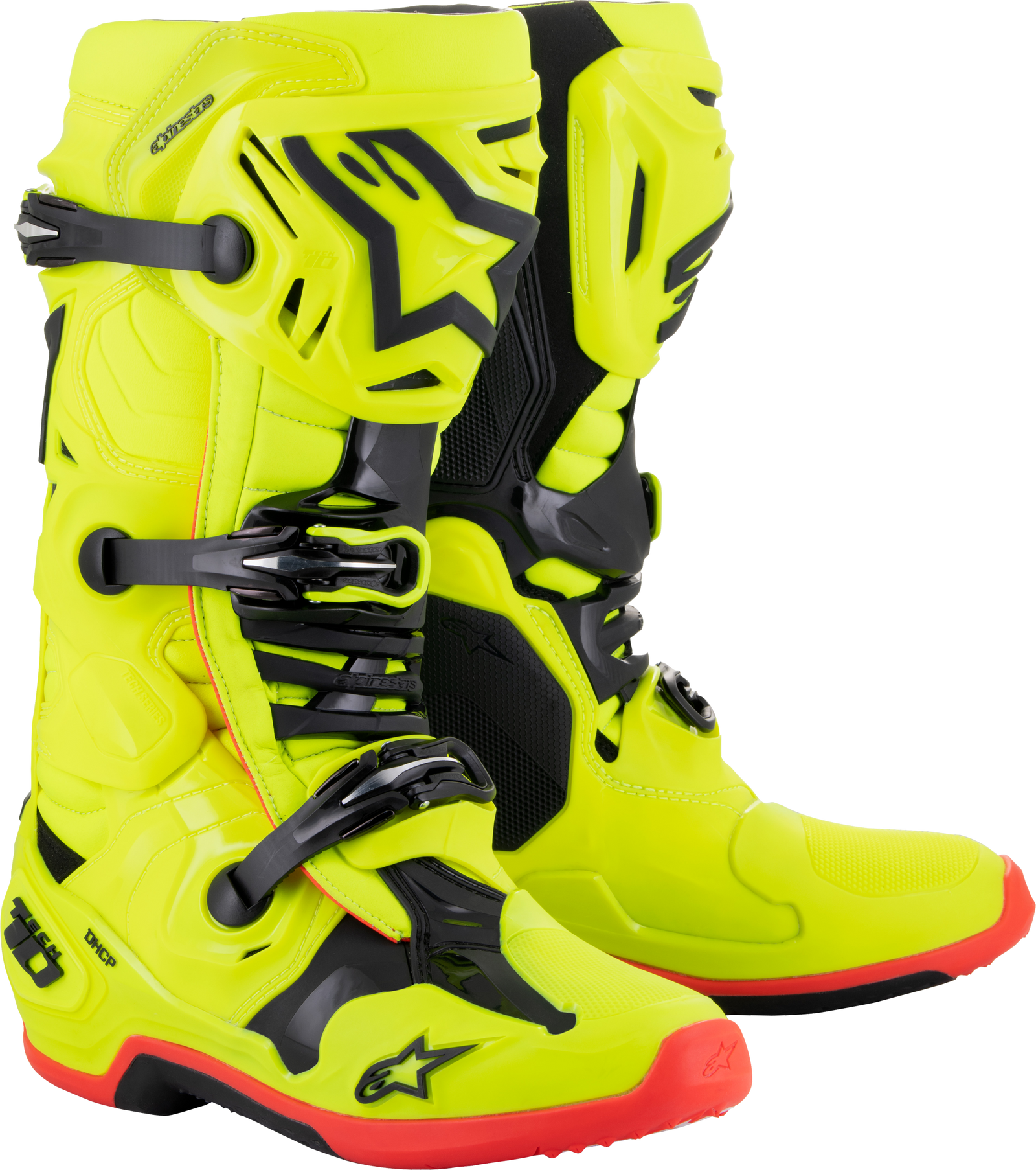 Tech 10 Boots Ylw Fluo/Blk/Red Fluo Sz 8