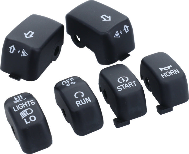 Bikers Choice 96-13 Big Twin &amp; XL Black Switch Cap Kit