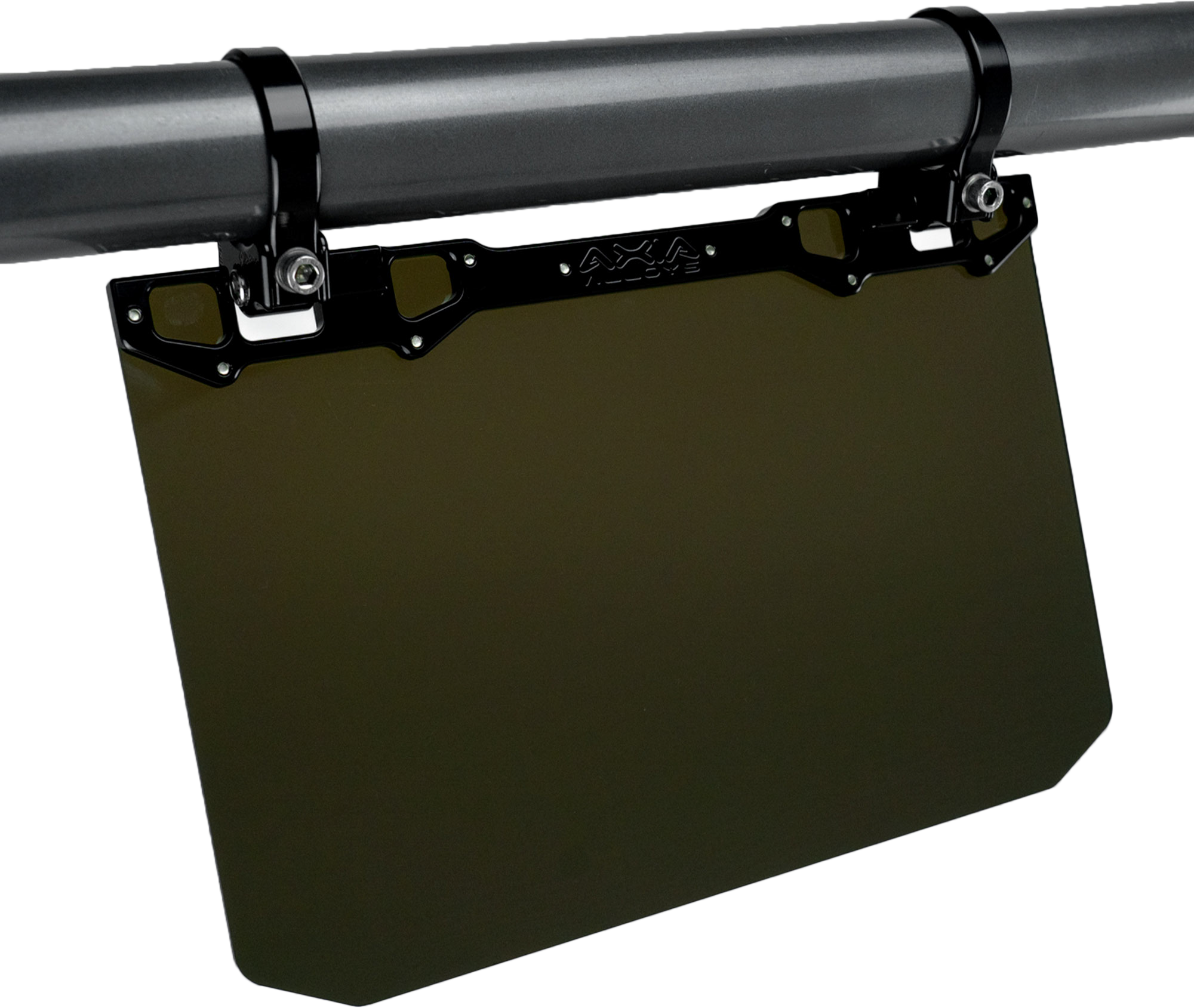 12" X 8" Narrow Mount Sun Viso W/Tinted Shield  Black