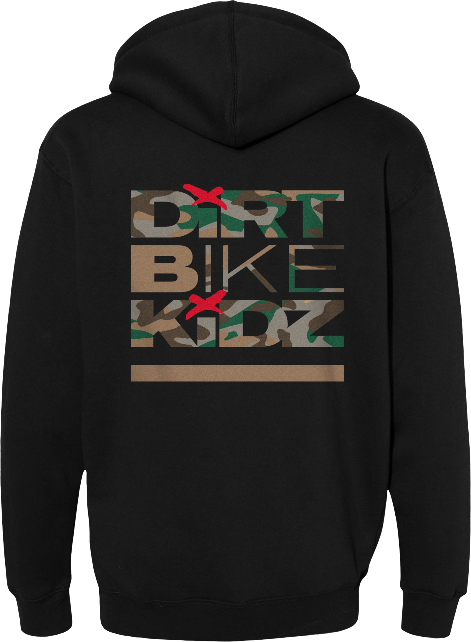Camo Shovels Hoodie Black Lg