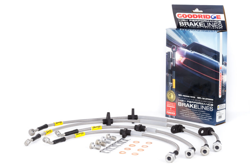 Goodridge 94-01 Acura Integra / 92-95 Honda Civic (w/Rear Disc &amp; ABS) Stainless Steel Brake Line Kit