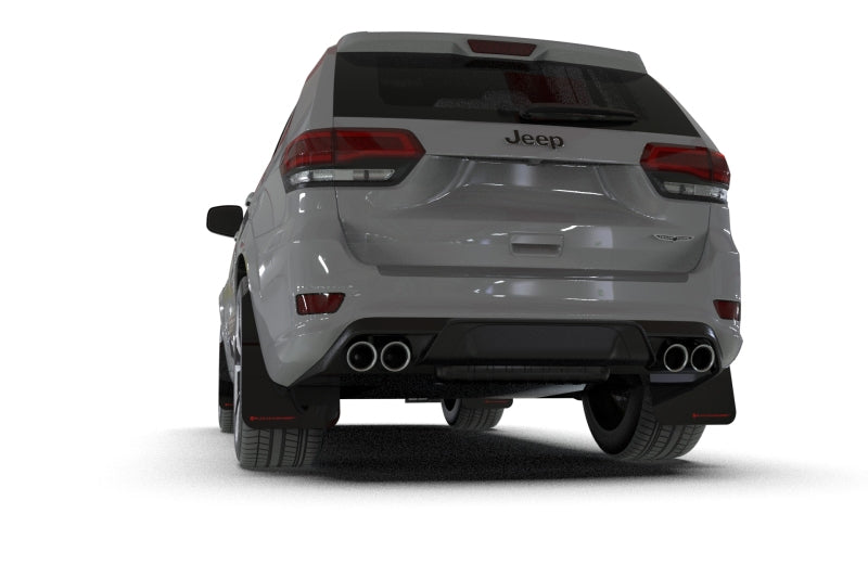 Rally Armor 18-22 Jeep Grand Cherokee SRT Trackhawk Black UR Mud Flap - Metallic Black Logo