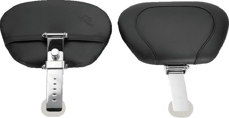 Mustang 06-17 Harley Dyna Wide Touring Solo Seat w/Driver Backrest w/Studs - Black