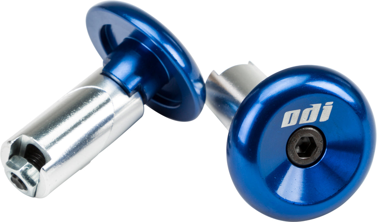 Aluminum Bar End Plugs Blue