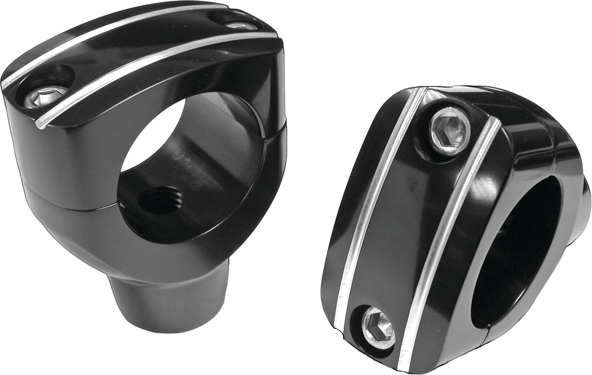 2" Grooved Black Risers