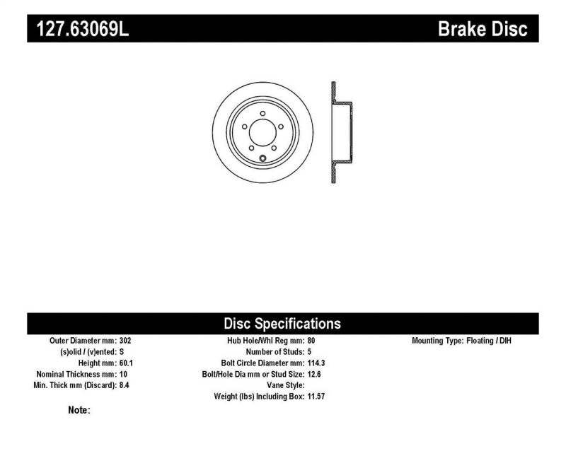 StopTech Slotted &amp; Drilled Sport Brake Rotor