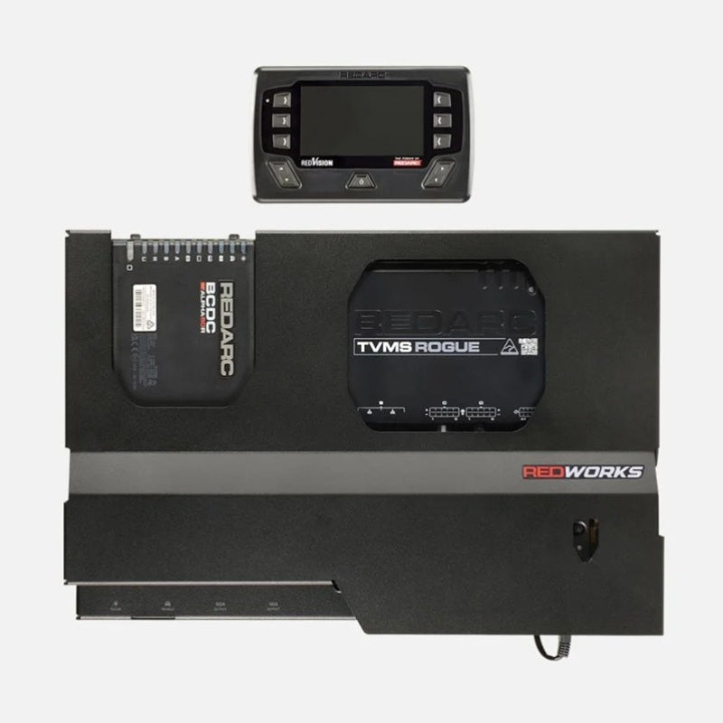 REDARC REDWorks Pioneer50 Power Panel w/50A BCDC Alpha R Battery Charger &amp; TVMS Rogue