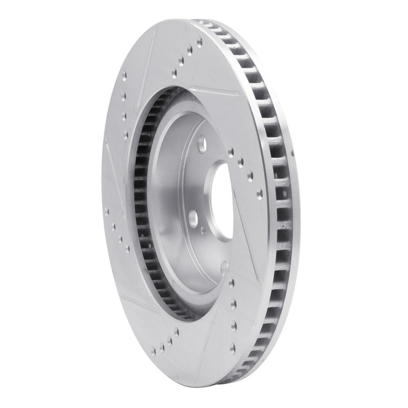 DFC 06-20 Lexus ES350 Front Right Drilled & Slotted Silver Brake Rotor