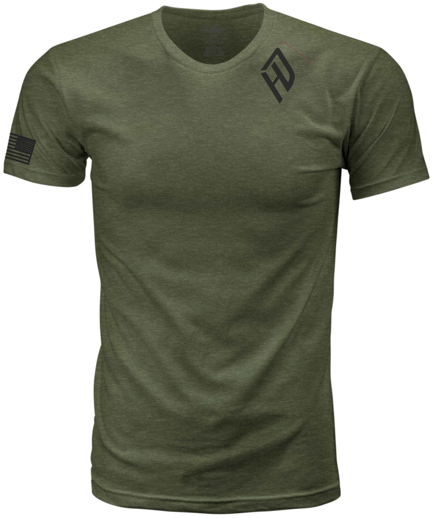 Harddrive Emblem Tee Olive Green/Black Xl