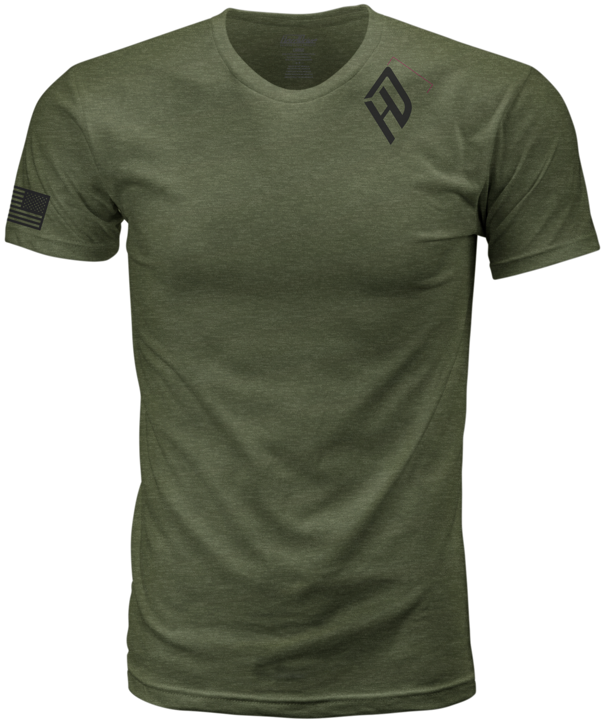 Harddrive Emblem Tee Olive Green/Black Lg