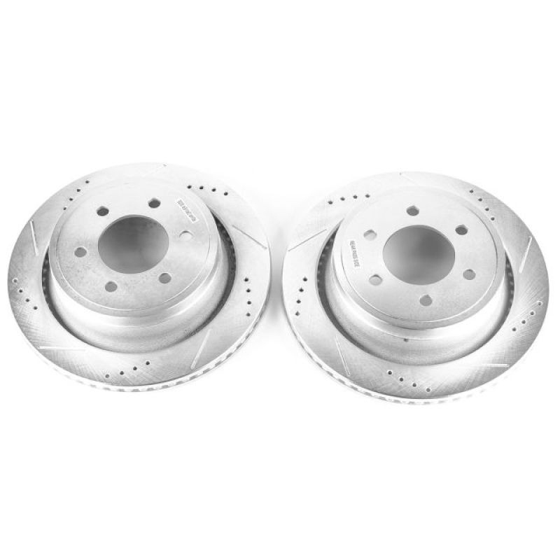 Power Stop 12-18 Ford F-150 Rear Evolution Drilled &amp; Slotted Rotors - Pair