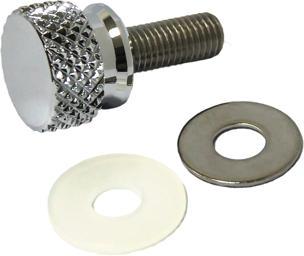 Knurled Seat Knob 1/4 28 Stepped Chrome