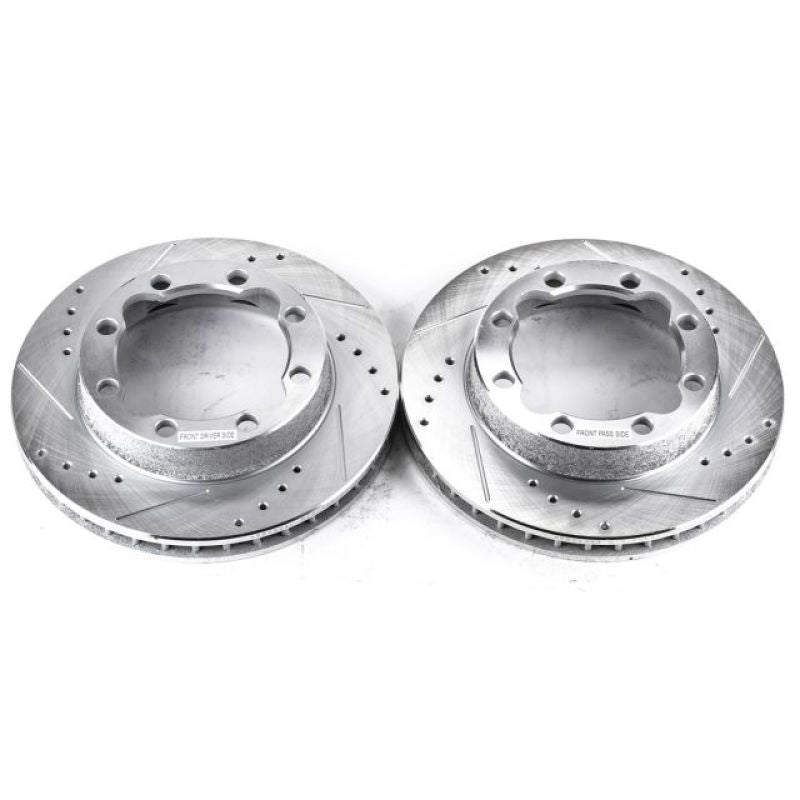 Power Stop 94-99 Chevrolet K1500 Suburban Front Evolution Drilled &amp; Slotted Rotors - Pair