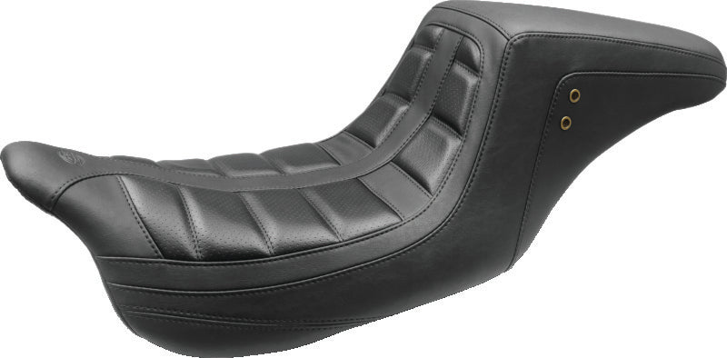 Mustang 08-21 Harley Electra Glide,Rd Glide,Rd King, Str Glide Squareback 1PC Seat - Black