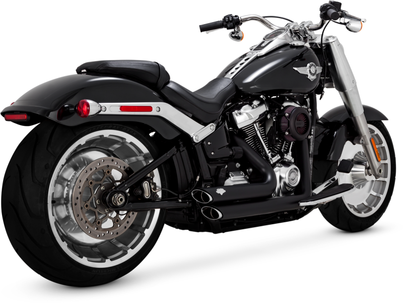 Vance &amp; Hines 18-22 Harley Softail Wide Tire Shortshots Staggered Exhaust System - Black