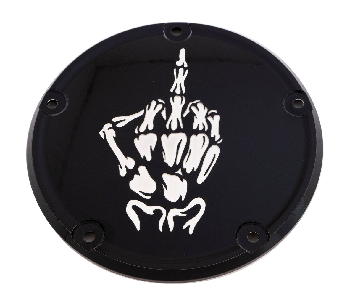 6   M8 Softail Derby Cover Bone Finger Black
