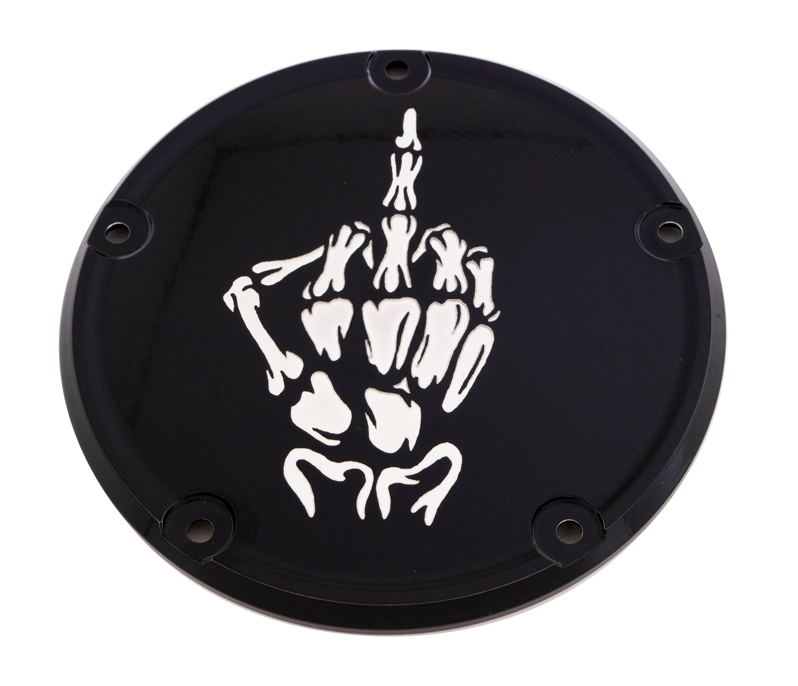 6   M8 Softail Derby Cover Bone Finger Black
