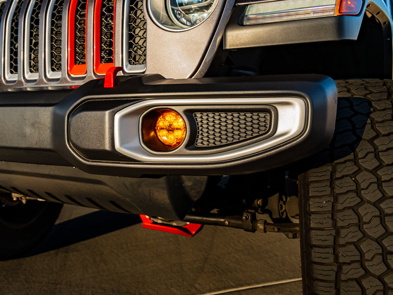 Nacho Lighting Jeep JL/JT SAE Combo Amber Plug N Play Fog Light Kit (1pc Bumper Kit)